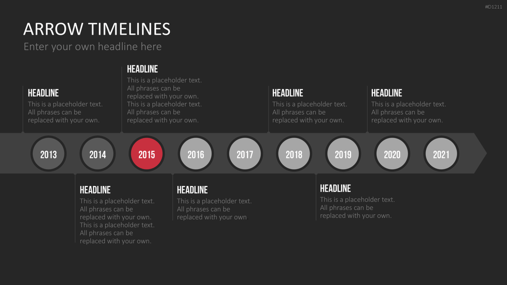 Arrow Timeline Vorlagen PowerPoint-Vorlage