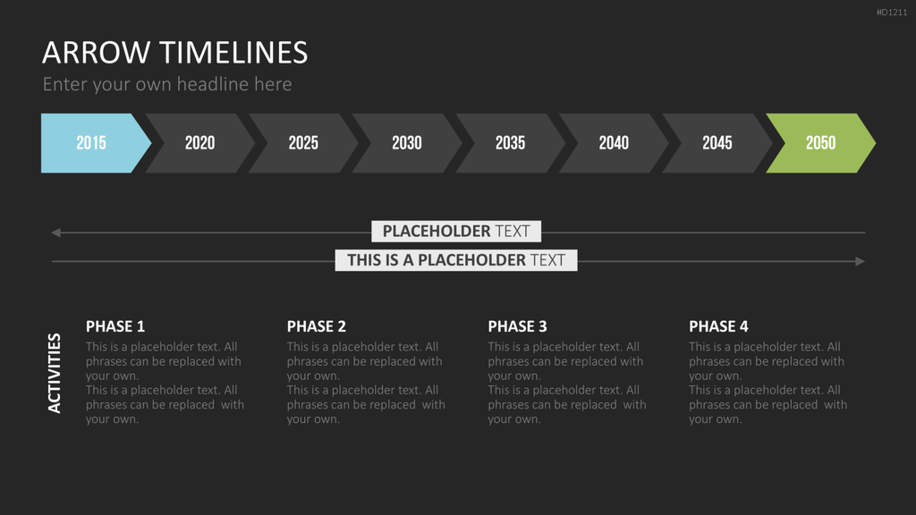 Arrow Timeline Vorlagen PowerPoint-Vorlage