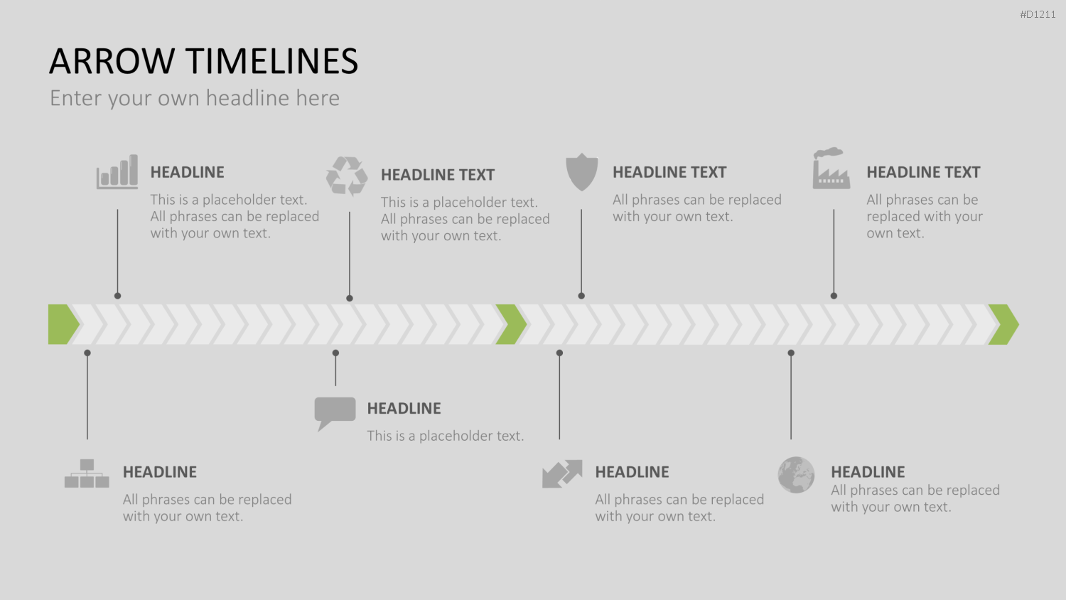 Arrow Timeline Vorlagen PowerPoint-Vorlage