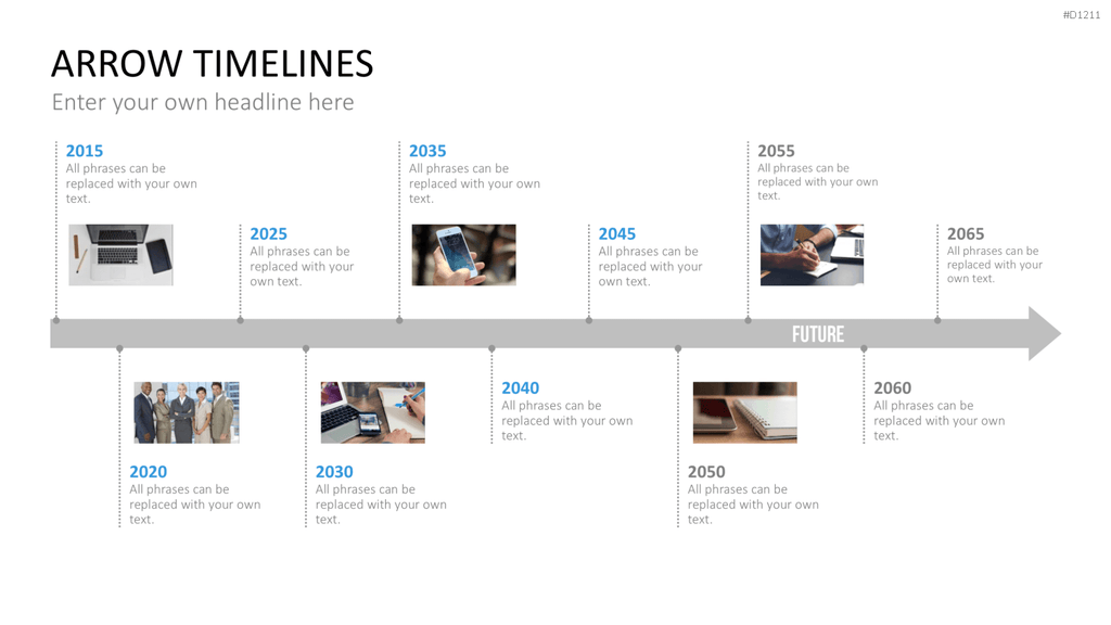 Arrow Timeline Vorlagen PowerPoint-Vorlage