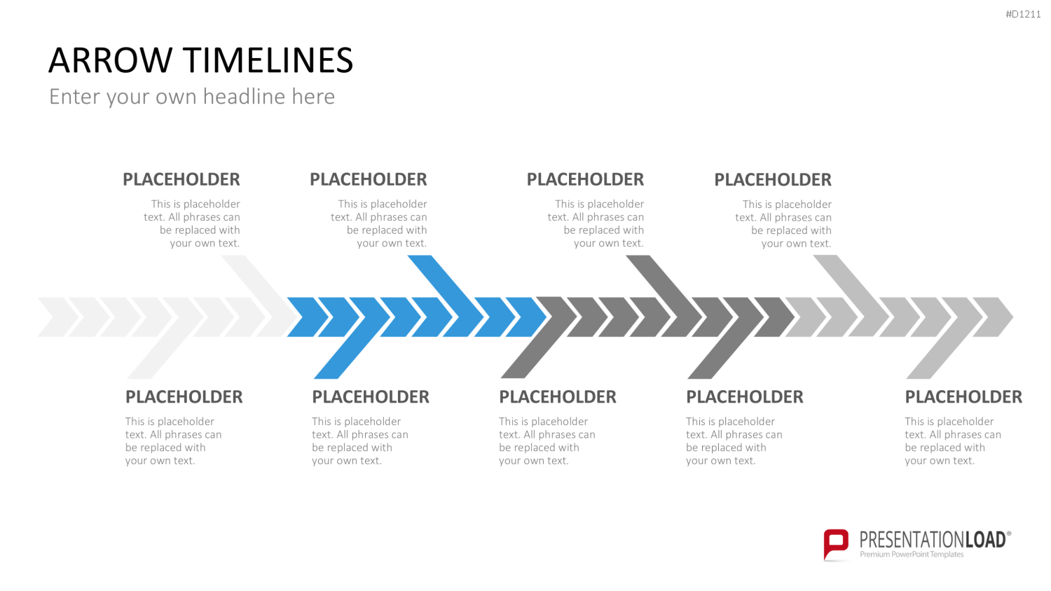 Arrow Timeline Vorlagen PowerPoint-Vorlage