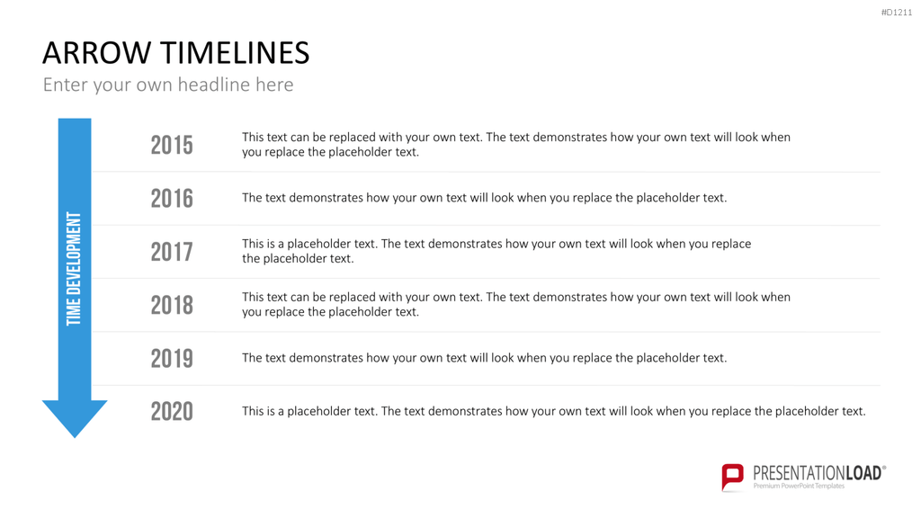 Arrow Timeline Vorlagen PowerPoint-Vorlage