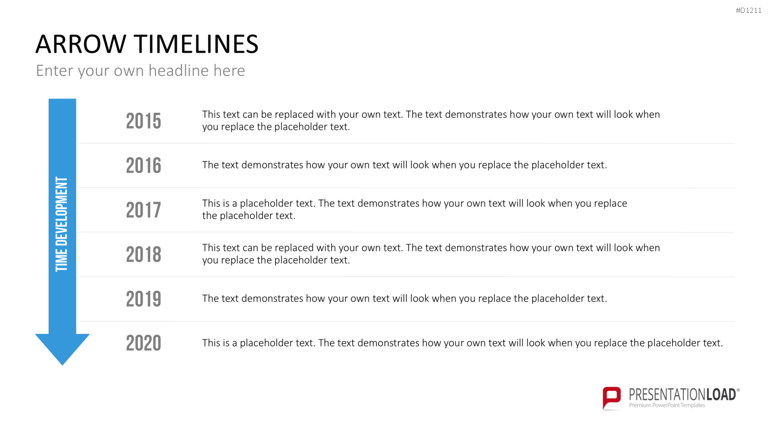 Arrow Timeline Vorlagen PowerPoint-Vorlage
