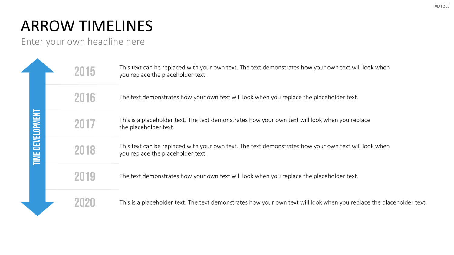 Arrow Timeline Vorlagen PowerPoint-Vorlage