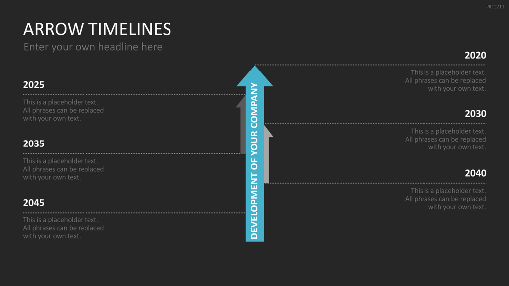 Arrow Timeline Vorlagen PowerPoint-Vorlage