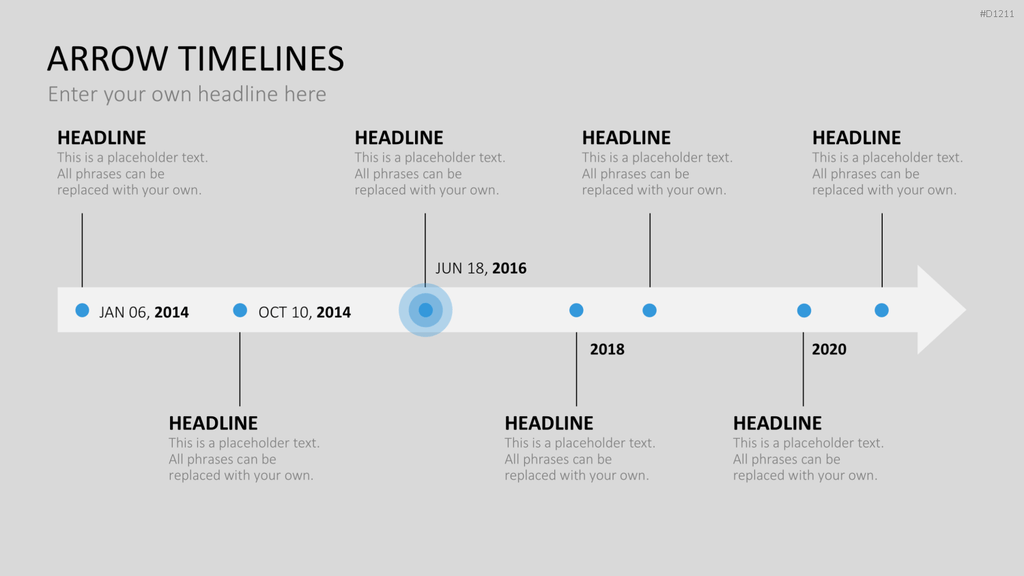 Arrow Timeline Vorlagen PowerPoint-Vorlage