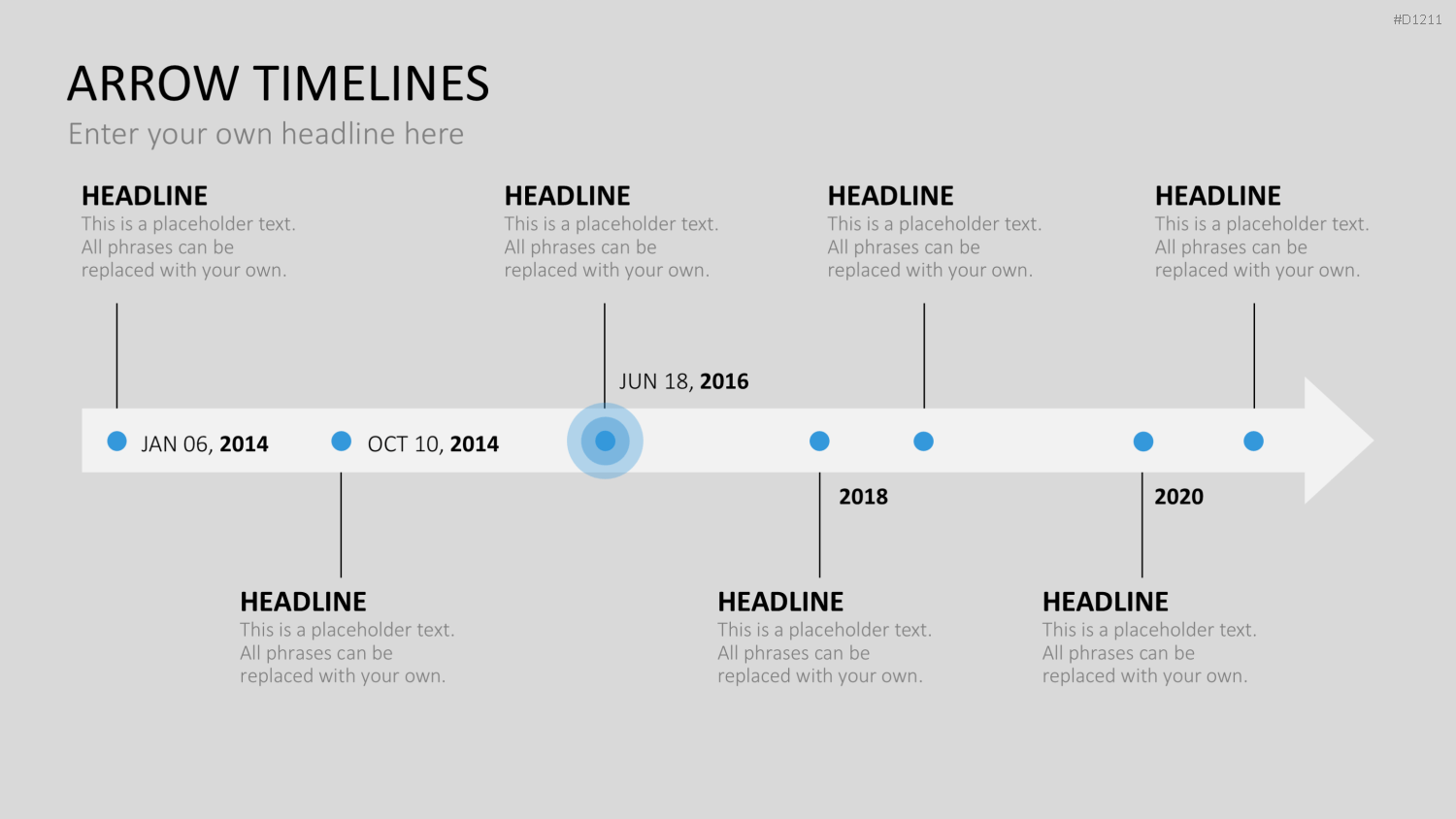 Arrow Timeline Vorlagen PowerPoint-Vorlage
