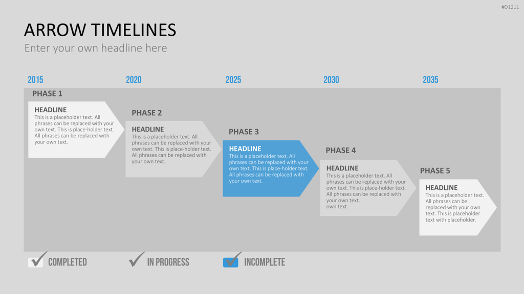 Arrow Timeline Vorlagen PowerPoint-Vorlage