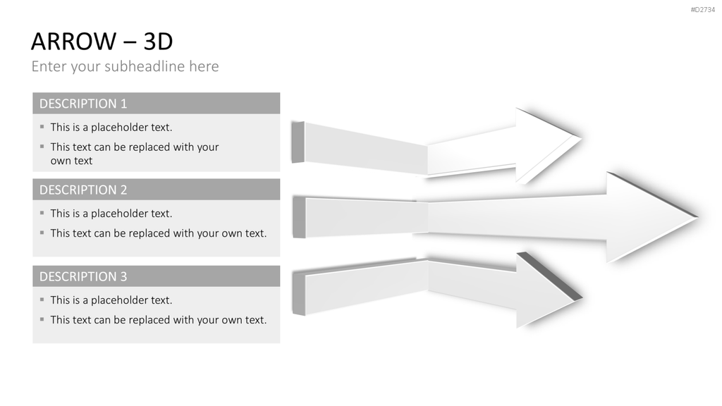 Pfeile - Toolbox 3D PowerPoint-Vorlage