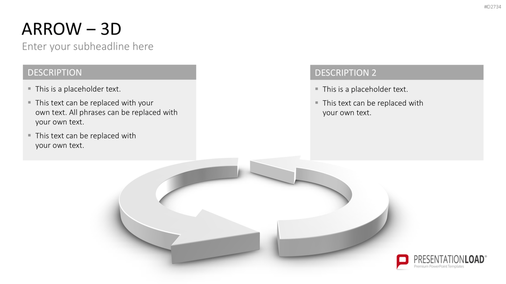 Pfeile - Toolbox 3D PowerPoint-Vorlage
