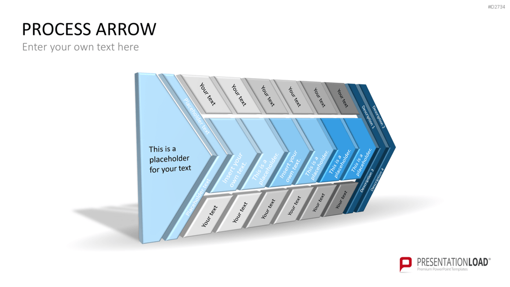 Pfeile - Toolbox 3D PowerPoint-Vorlage