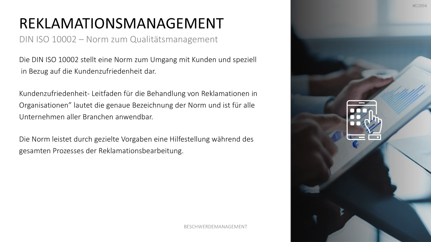 Beschwerdemanagement PowerPoint-Vorlage