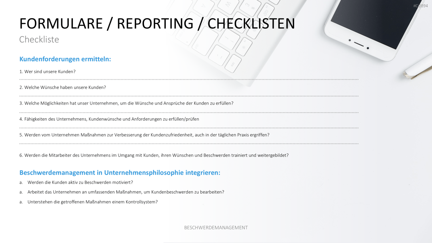 Beschwerdemanagement PowerPoint-Vorlage