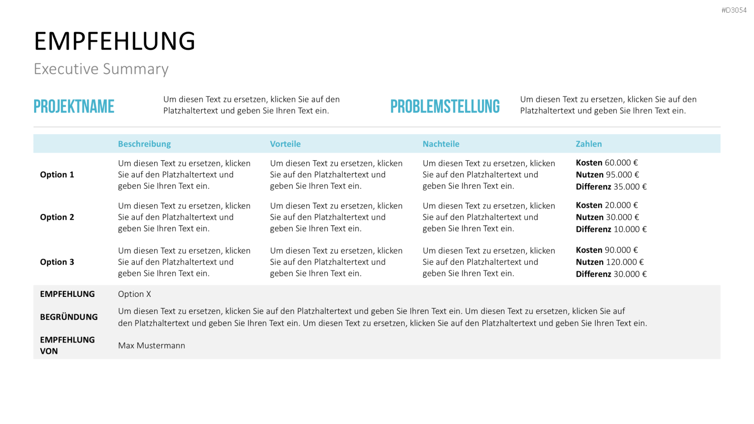 Business Case PowerPoint-Vorlage