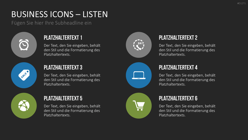 Business Icons PowerPoint-Vorlage