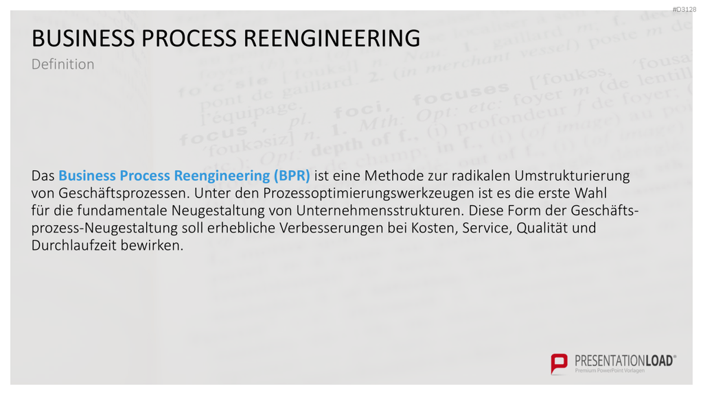 Business Process Reengineering (BPR)