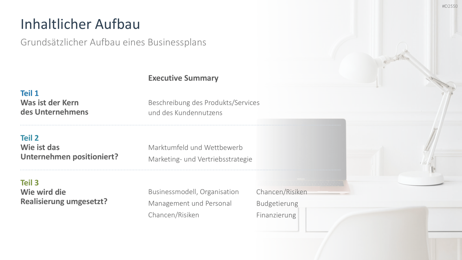 Businessplan PowerPoint-Vorlage