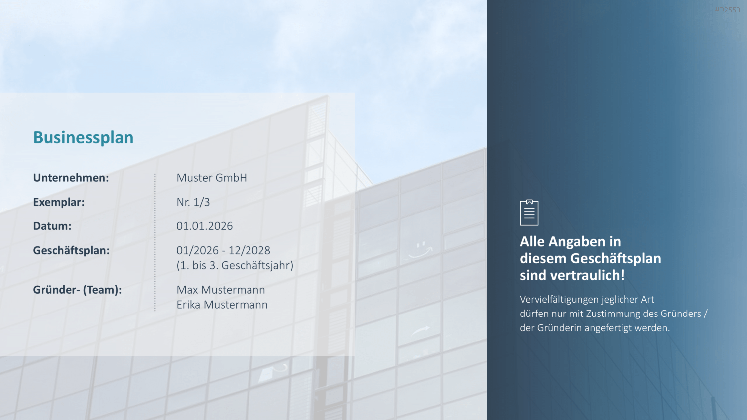 Businessplan PowerPoint-Vorlage