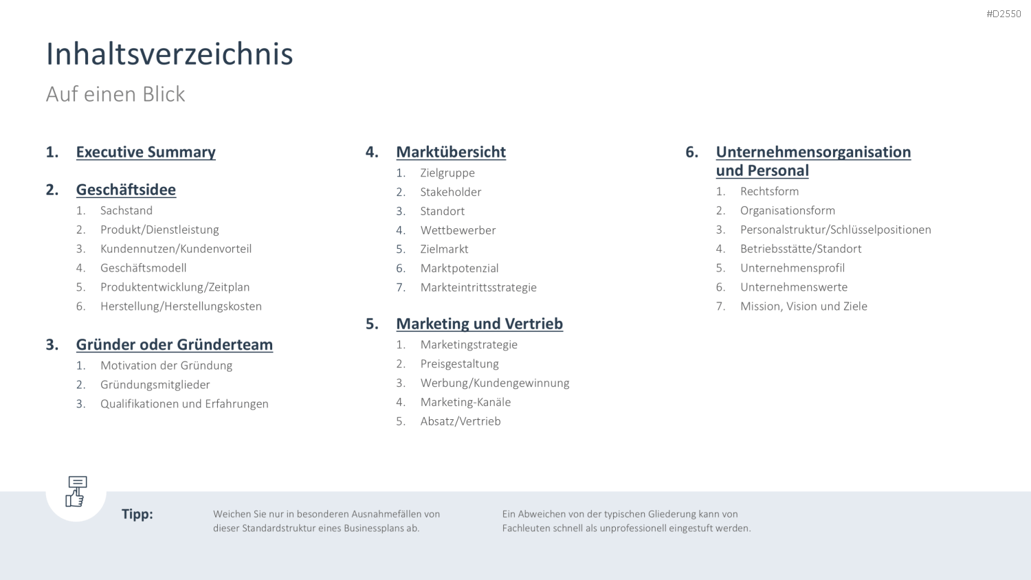 Businessplan PowerPoint-Vorlage