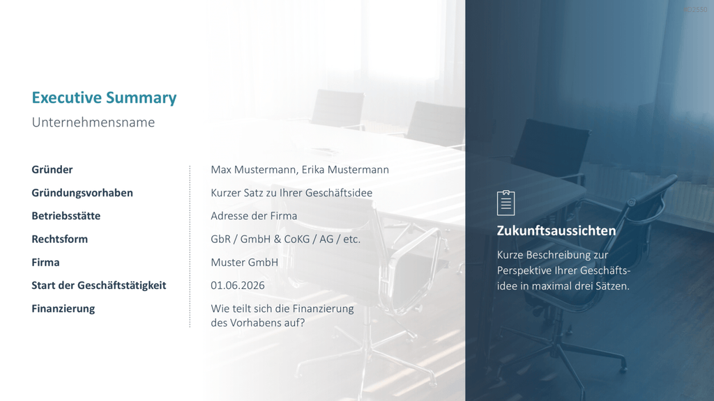 Businessplan PowerPoint-Vorlage