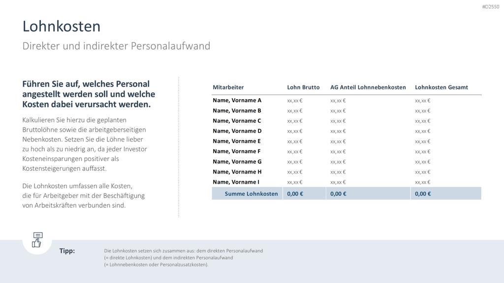 Businessplan PowerPoint-Vorlage