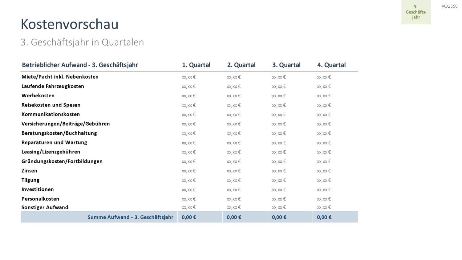 Businessplan PowerPoint-Vorlage