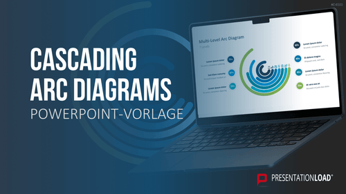 Cascading Arc Diagrams PowerPoint-Vorlage