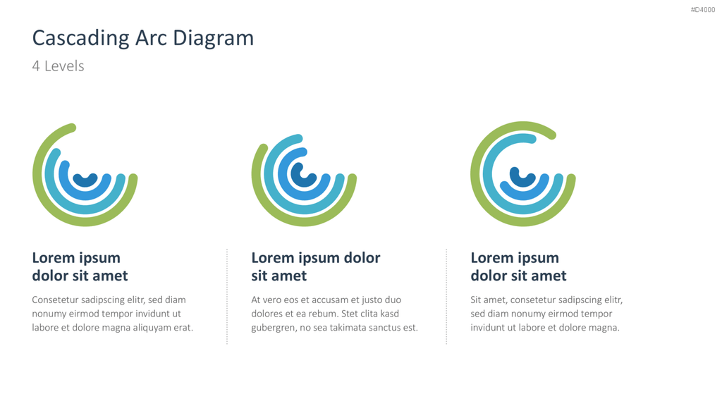Cascading Arc Diagrams PowerPoint-Vorlage