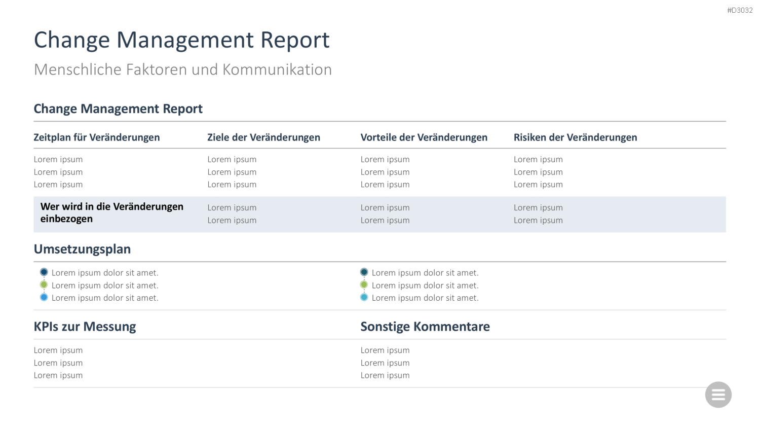 Change-Management-Toolbox PowerPoint-Vorlage