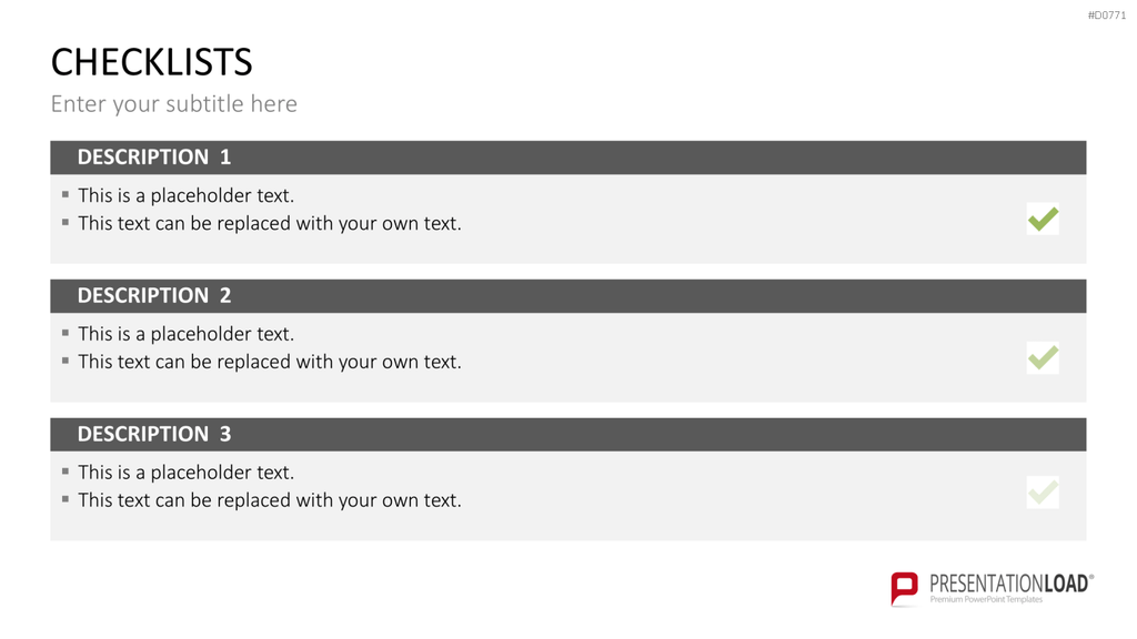 Checklisten und Bewertungen PowerPoint-Vorlage