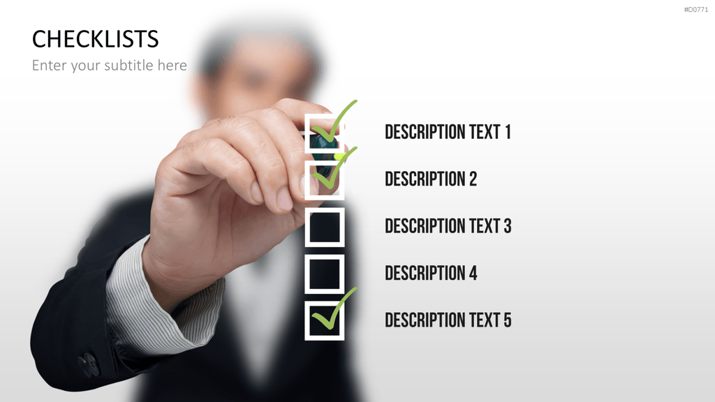 Checklisten und Bewertungen PowerPoint-Vorlage