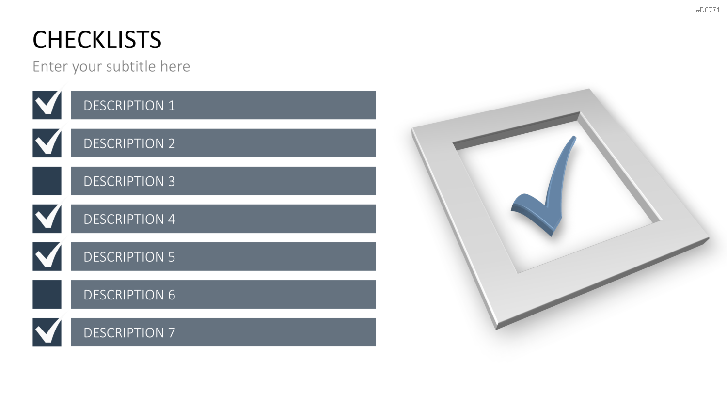 Checklisten und Bewertungen PowerPoint-Vorlage