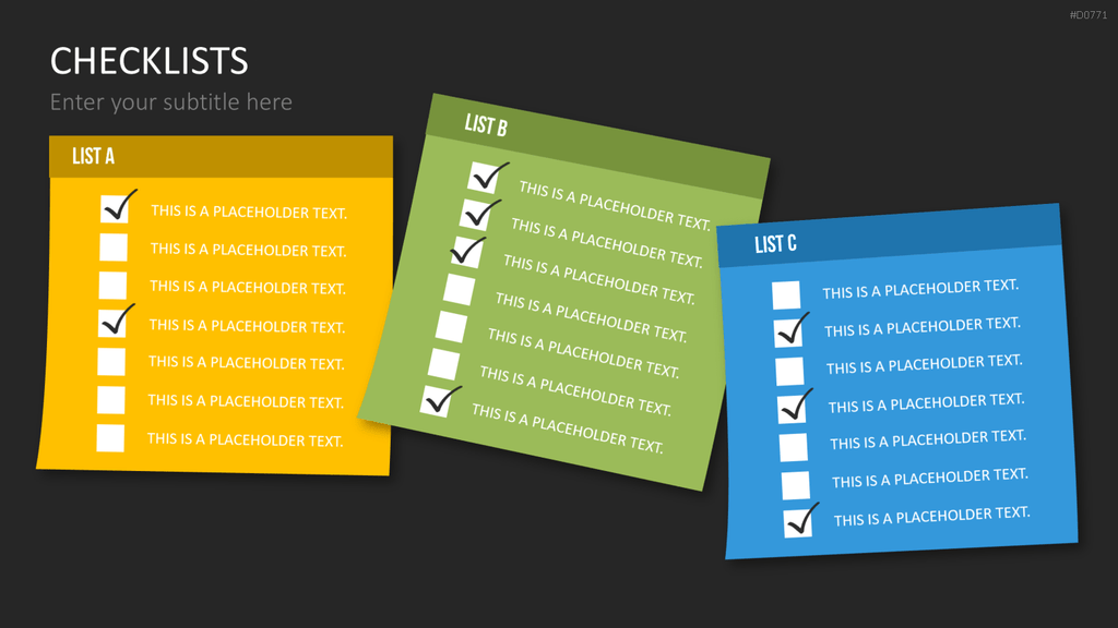 Checklisten und Bewertungen PowerPoint-Vorlage