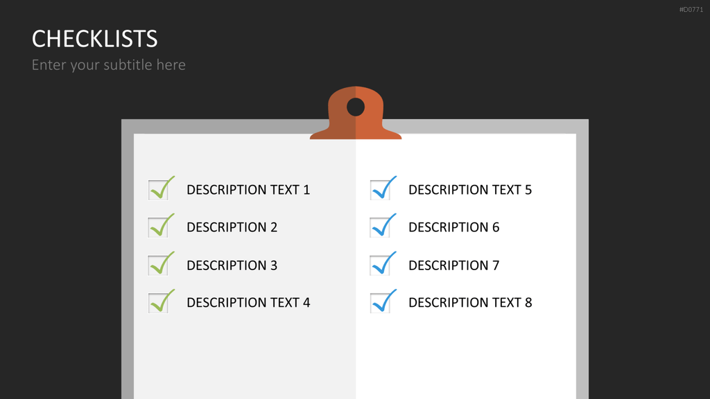 Checklisten und Bewertungen PowerPoint-Vorlage