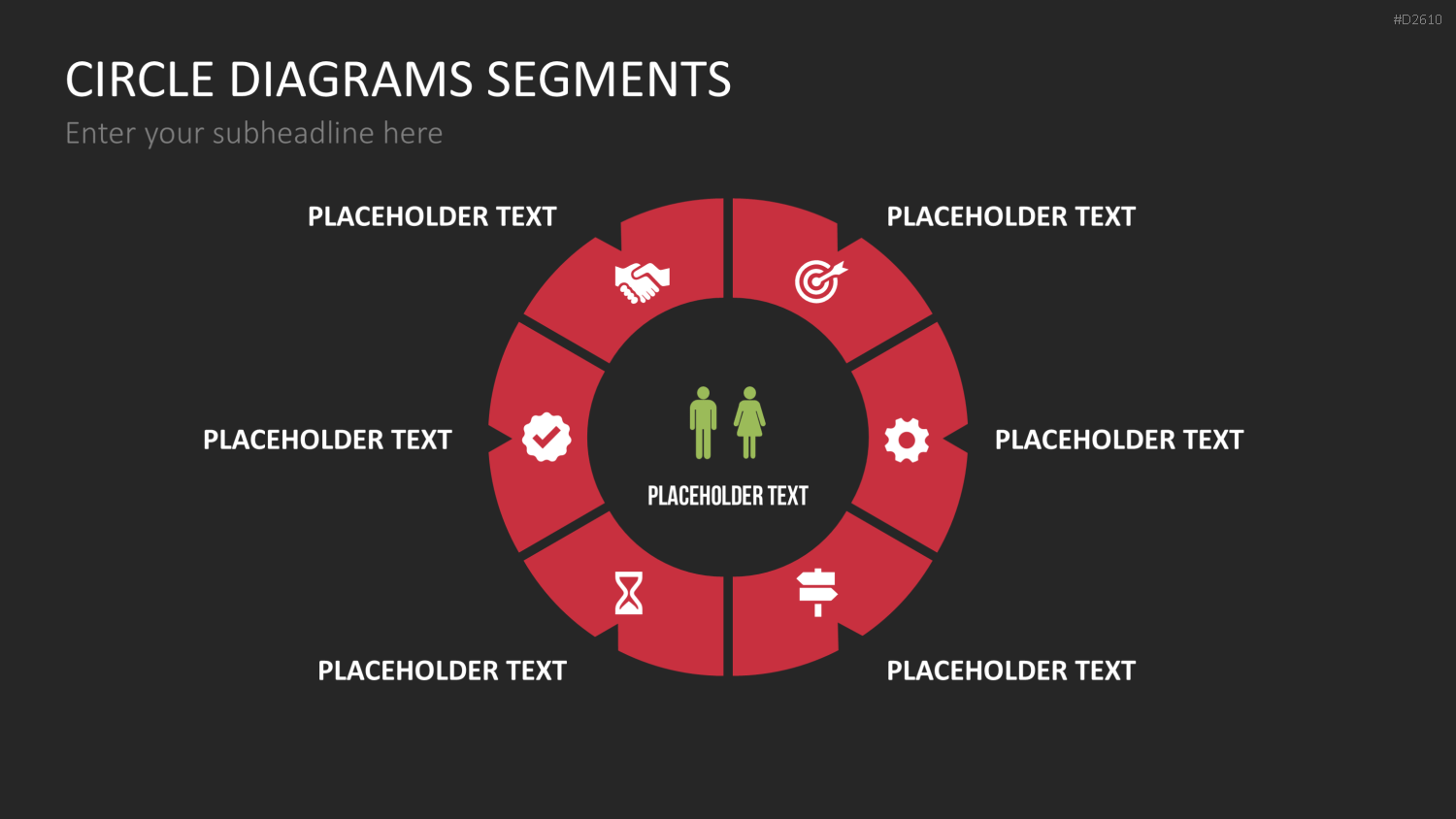 Kreisdiagramme Toolbox PowerPoint-Vorlage
