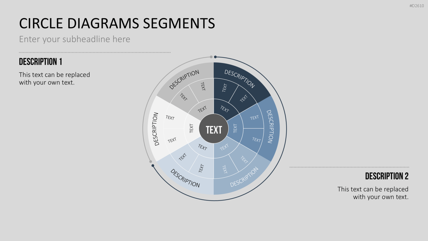 Kreisdiagramme Toolbox PowerPoint-Vorlage