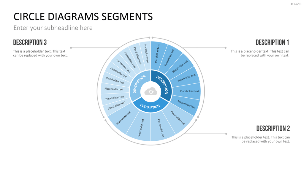 Kreisdiagramme Toolbox PowerPoint-Vorlage