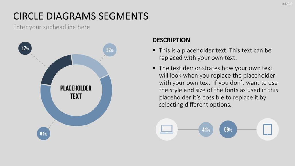 Kreisdiagramme Toolbox PowerPoint-Vorlage