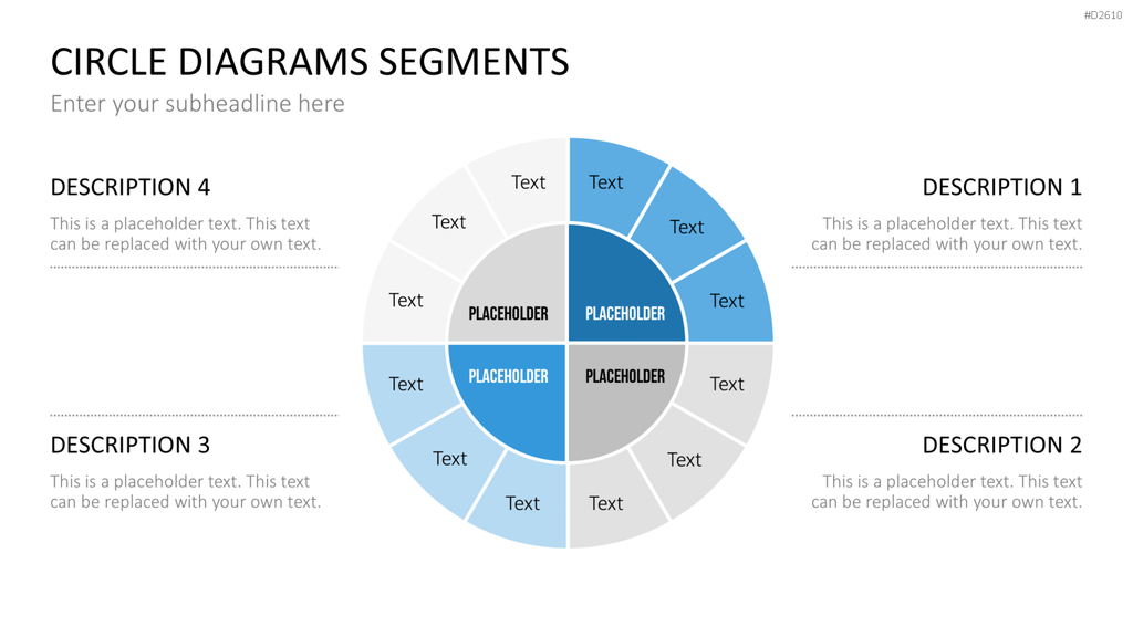 Kreisdiagramme Toolbox PowerPoint-Vorlage