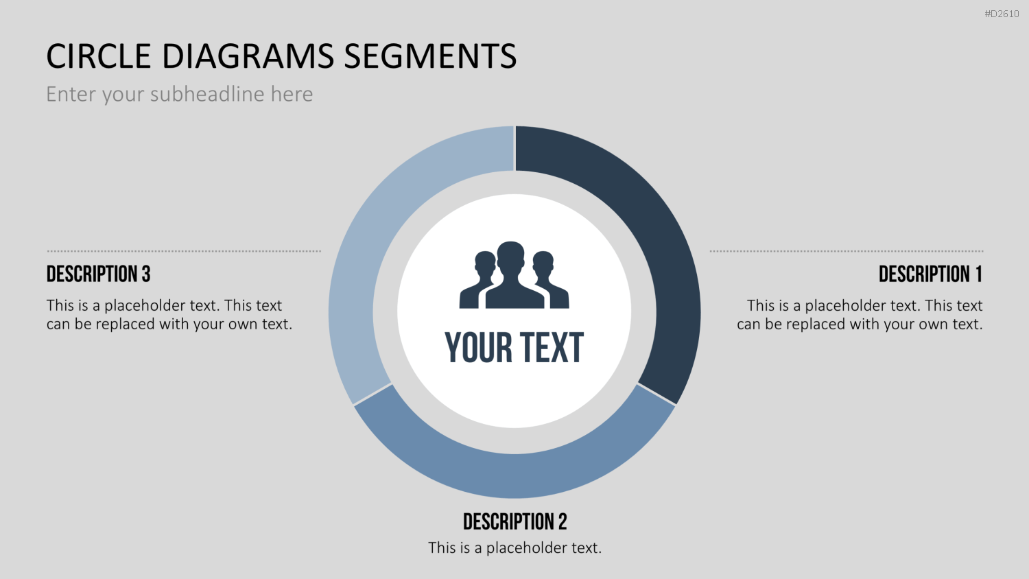 Kreisdiagramme Toolbox PowerPoint-Vorlage
