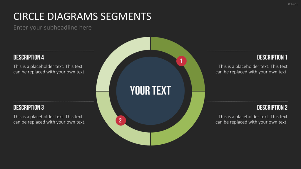 Kreisdiagramme Toolbox PowerPoint-Vorlage