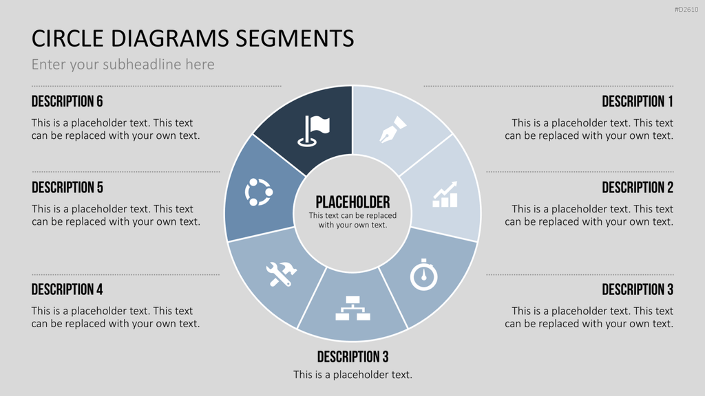 Kreisdiagramme Toolbox PowerPoint-Vorlage