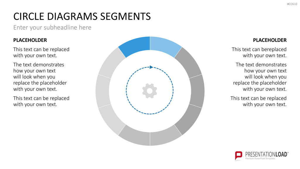 Kreisdiagramme Toolbox PowerPoint-Vorlage