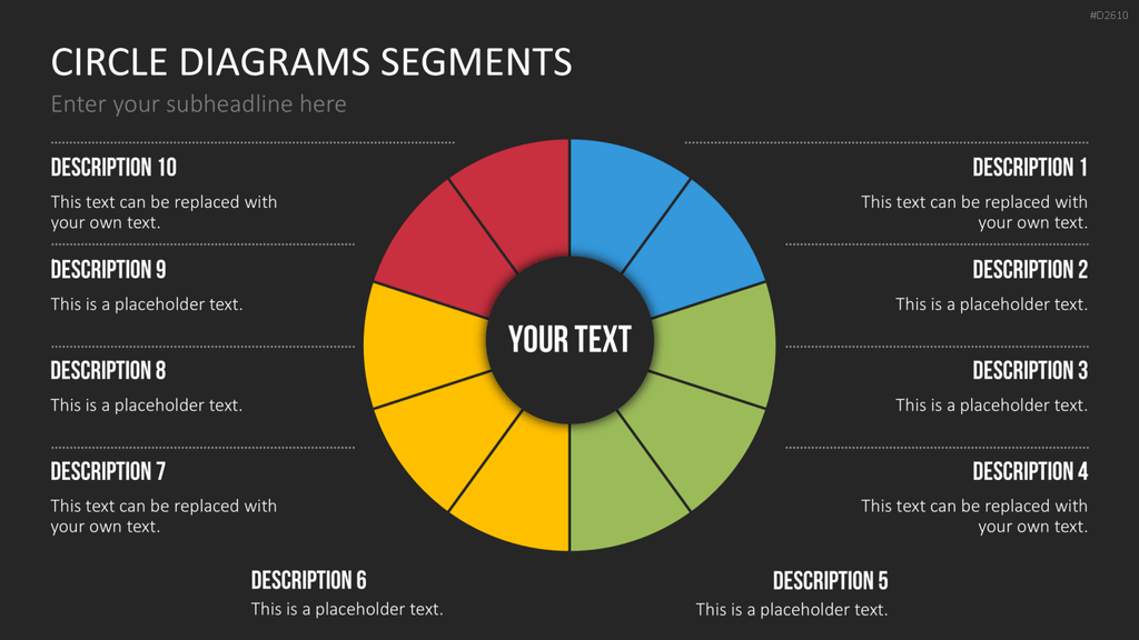 Kreisdiagramme Toolbox PowerPoint-Vorlage