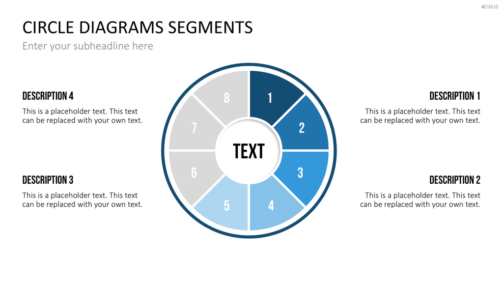 Kreisdiagramme Toolbox PowerPoint-Vorlage