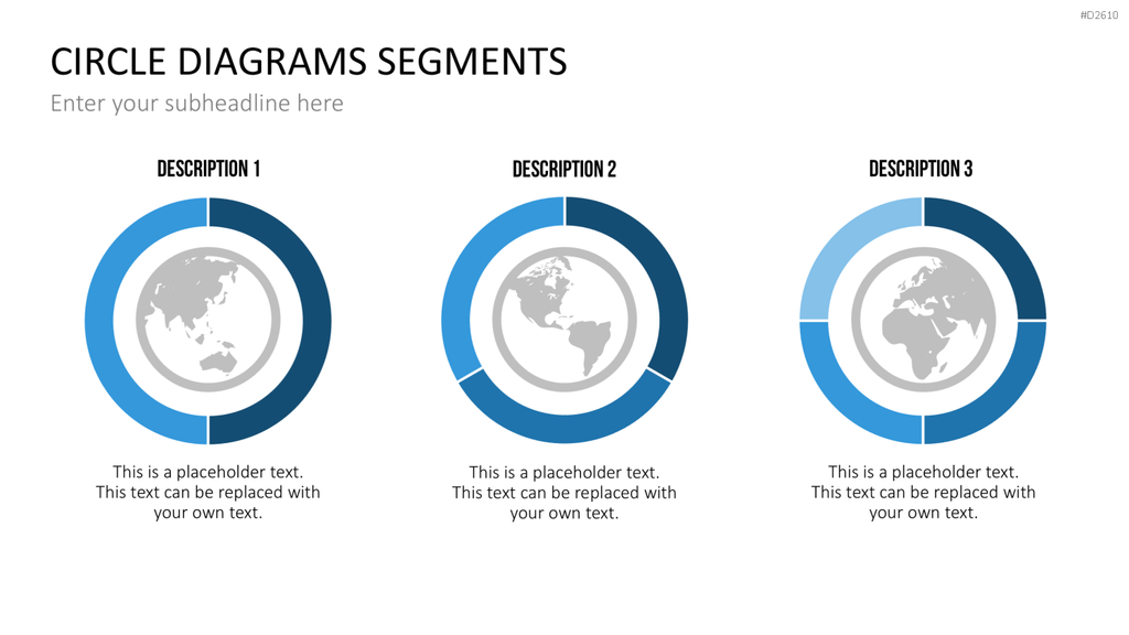 Kreisdiagramme Toolbox PowerPoint-Vorlage