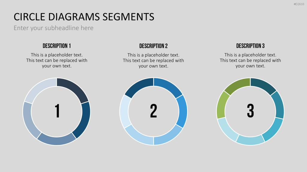 Kreisdiagramme Toolbox PowerPoint-Vorlage