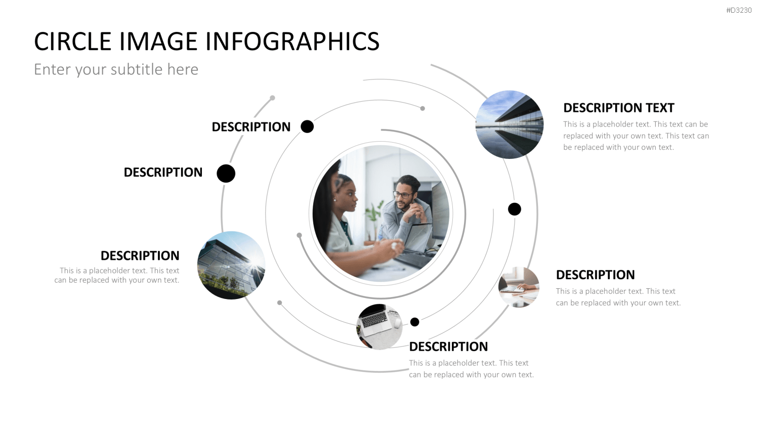 Circle Image Infographics PowerPoint-Vorlage