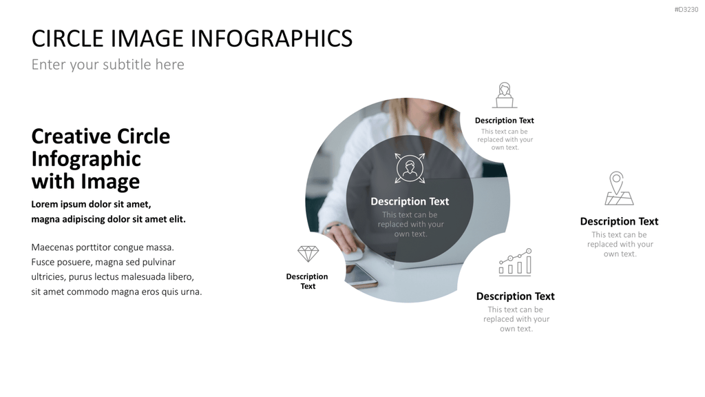 Circle Image Infographics PowerPoint-Vorlage