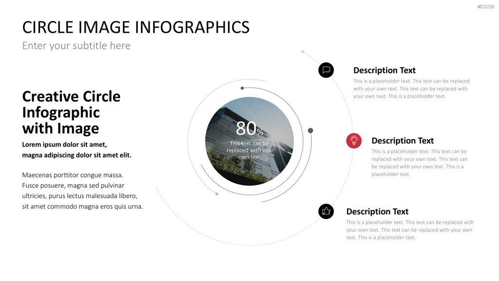 Circle Image Infographics PowerPoint-Vorlage